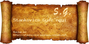 Stankovics Gyöngyi névjegykártya