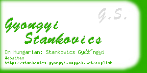 gyongyi stankovics business card